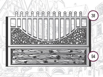 Одностороннее ограждение для забора №38 2000х1000х45 мм
 фото 1