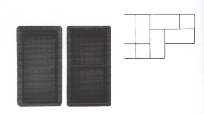 Форма для брусчатки Кирпич шагрень половинка фото 1